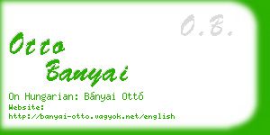otto banyai business card