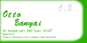 otto banyai business card